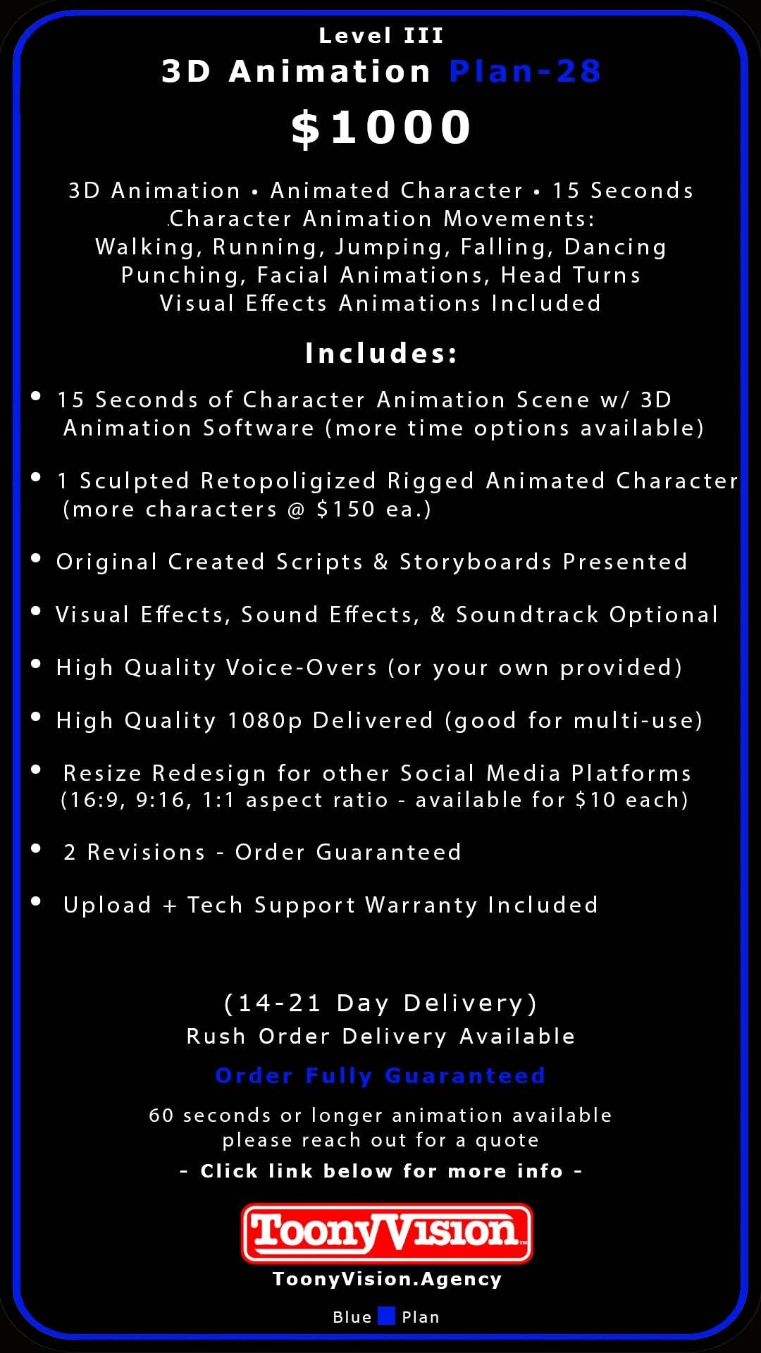 ToonyVision Animation Advertisement 3D Packages Level III-Plan 28 - ToonyVision