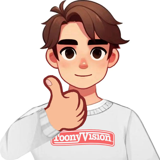 Caricatura personalizada mostrando el gesto de pulgar arriba con la cara del cliente animada en estilo cartoon.