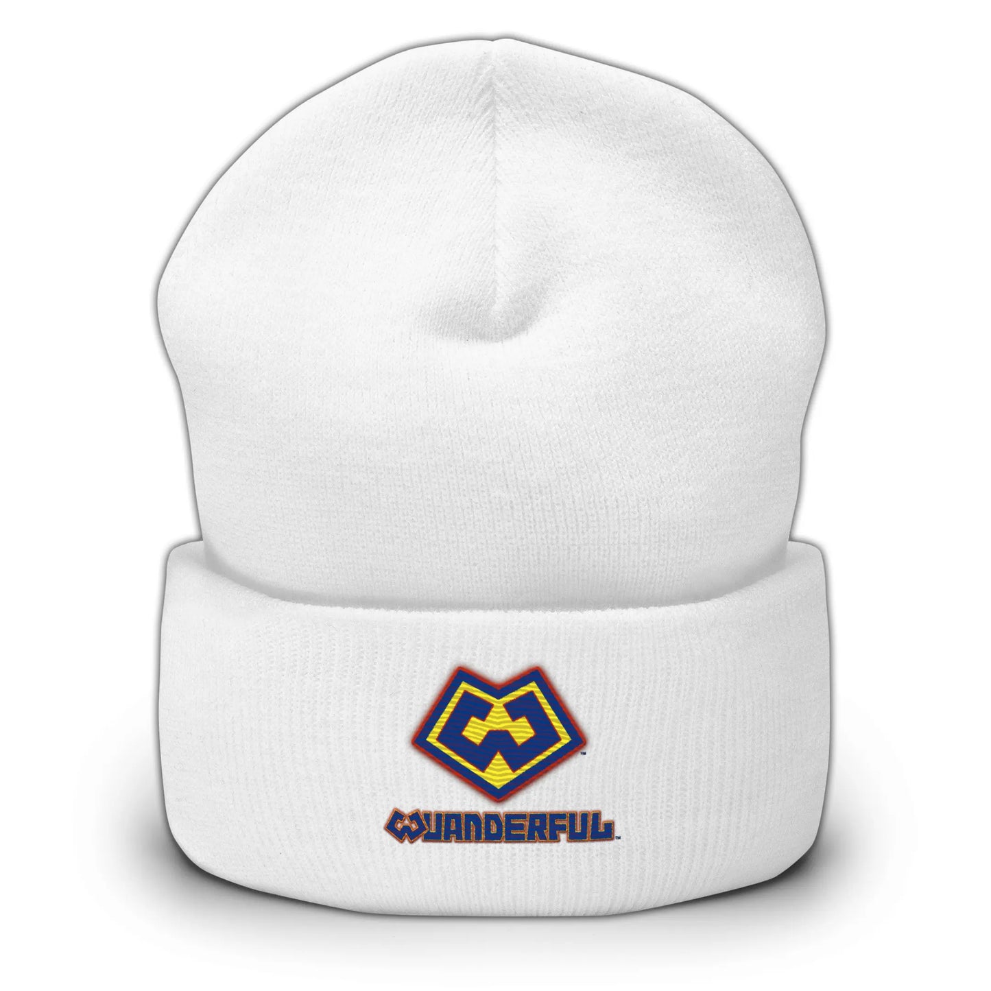 Gorro tejido blanco con logotipo Wuanderful Locos, edición limitada