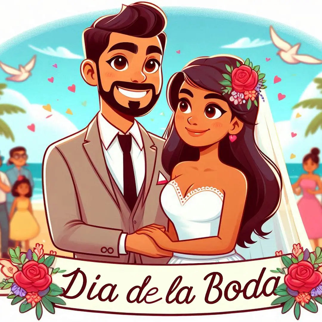 Invitación de Boda Personalizada en Caricatura – Tarjeta Animada Digital Save the Date - ToonyVision México en Español