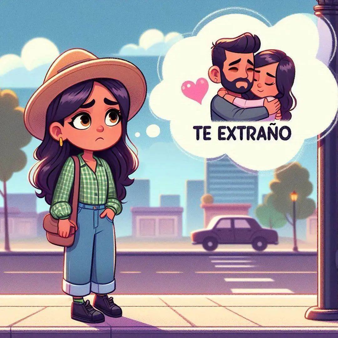 Mensaje Animado de Te Extraño Personalizado – Tarjeta Digital en Caricatura - ToonyVision México en Español