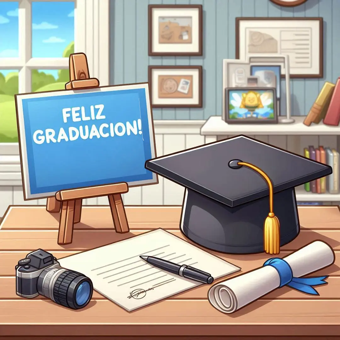 Tarjeta de Graduación Elegante con Mensaje Personalizado - ToonyVision México en Español