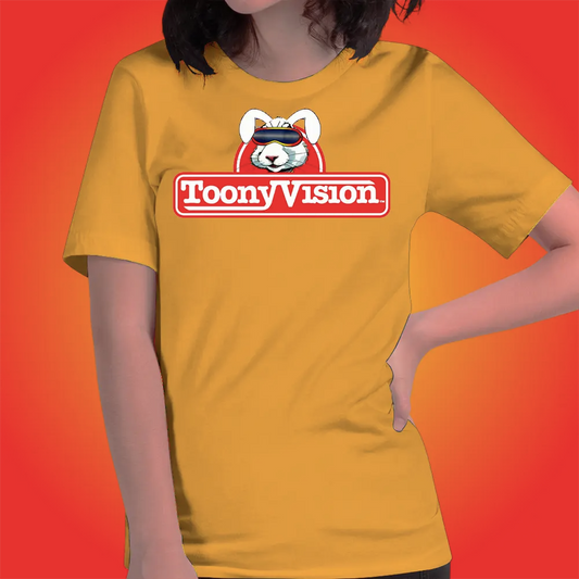 Camiseta amarilla entallada para mujer, ToonyVision, diseño Creadora para artistas y animadoras.