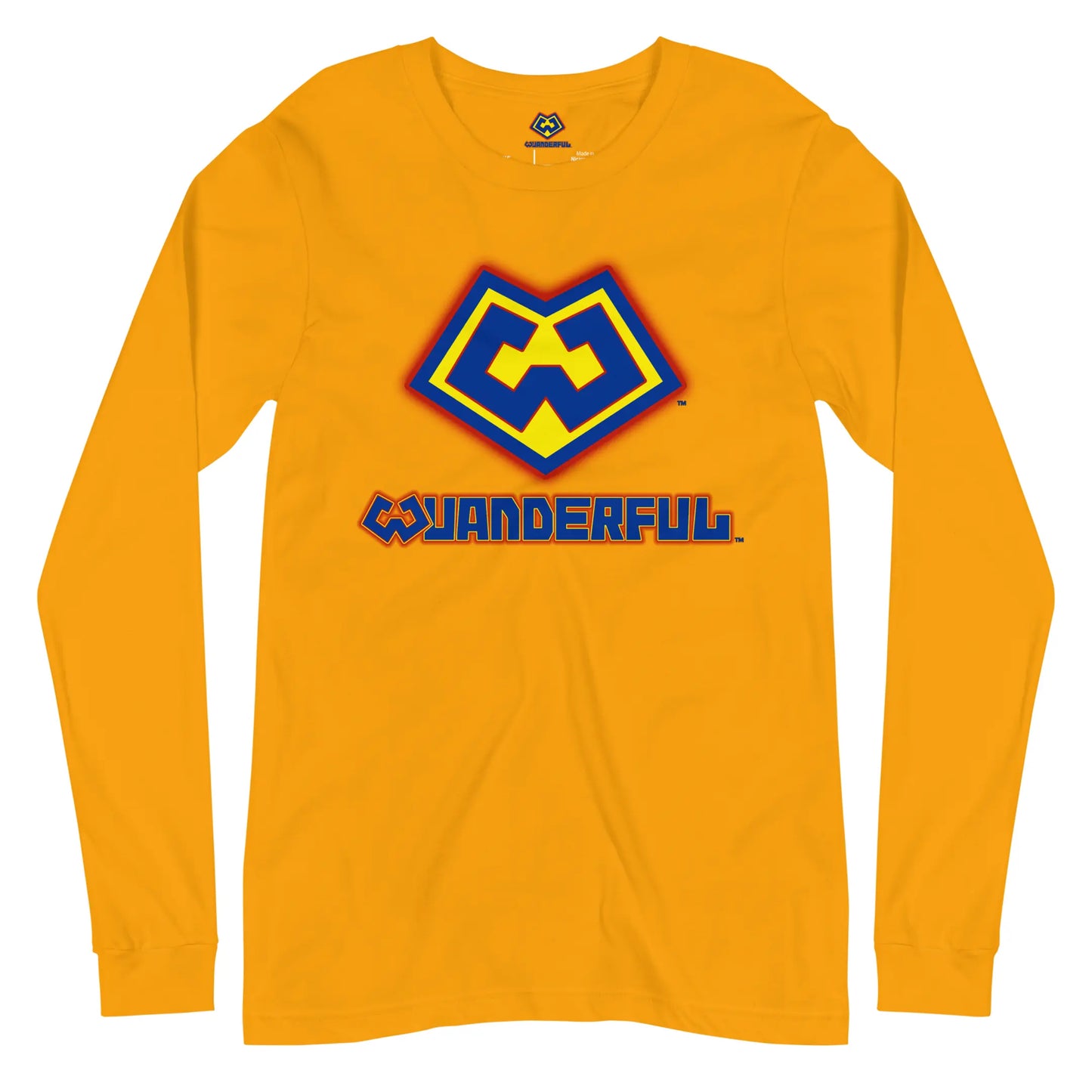 Camiseta manga larga color amarillo con logotipo de Wuanderful Locos, edición limitada