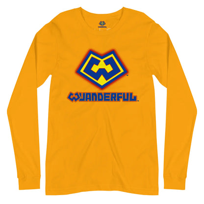 Camiseta manga larga color amarillo con logotipo de Wuanderful Locos, edición limitada