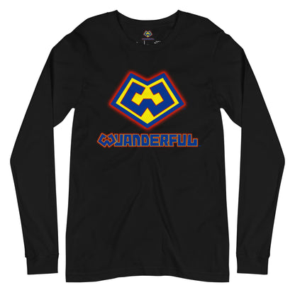Camiseta manga larga color negra con logotipo de Wuanderful Locos, edición limitada