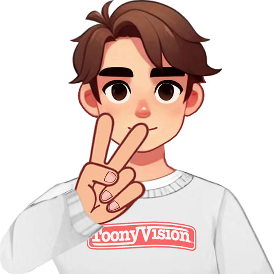 Avatar personalizado en estilo caricatura lanzando la señal de paz ✌️ con una expresión relajada y positiva.
