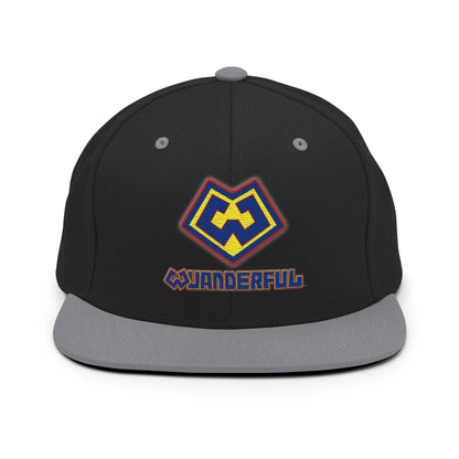 Gorra snapback gris y negro con logotipo Wuanderful Locos