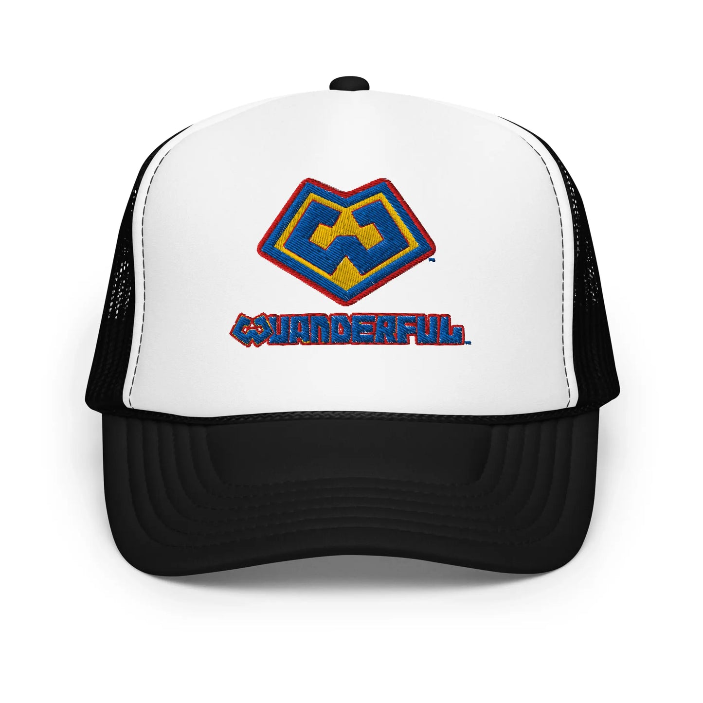 Gorra estilo trucker color negra y blanco con logotipo Wuanderful Locos, edición limitada