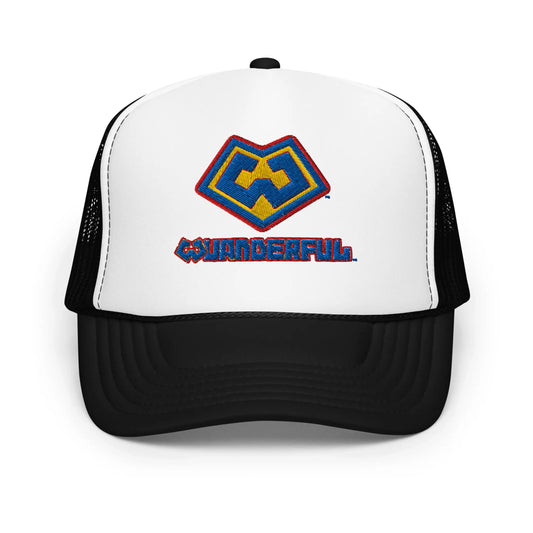 Gorra estilo trucker color negra y blanco con logotipo Wuanderful Locos, edición limitada