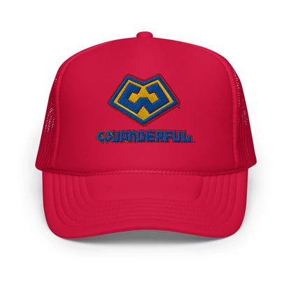 Gorra estilo trucker color rojo con logotipo Wuanderful Locos, edición limitada