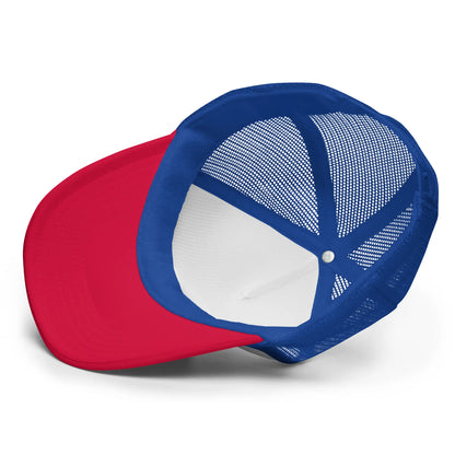 Vista inferior de gorra estilo trucker con logotipo Wuanderful Locos, edición limitada