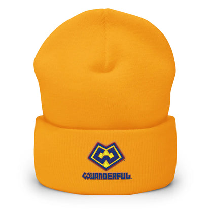 Gorro tejido amarillo con logotipo Wuanderful Locos, edición limitada