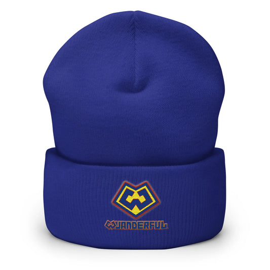 Gorro tejido azul con logotipo Wuanderful Locos, edición limitada