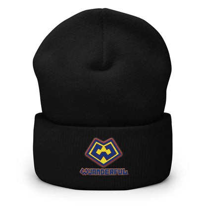 Gorro tejido negro con logotipo Wuanderful Locos, edición limitada