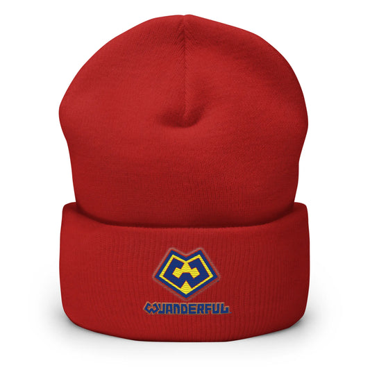 Gorro tejido rojo con logotipo Wuanderful Locos, edición limitada