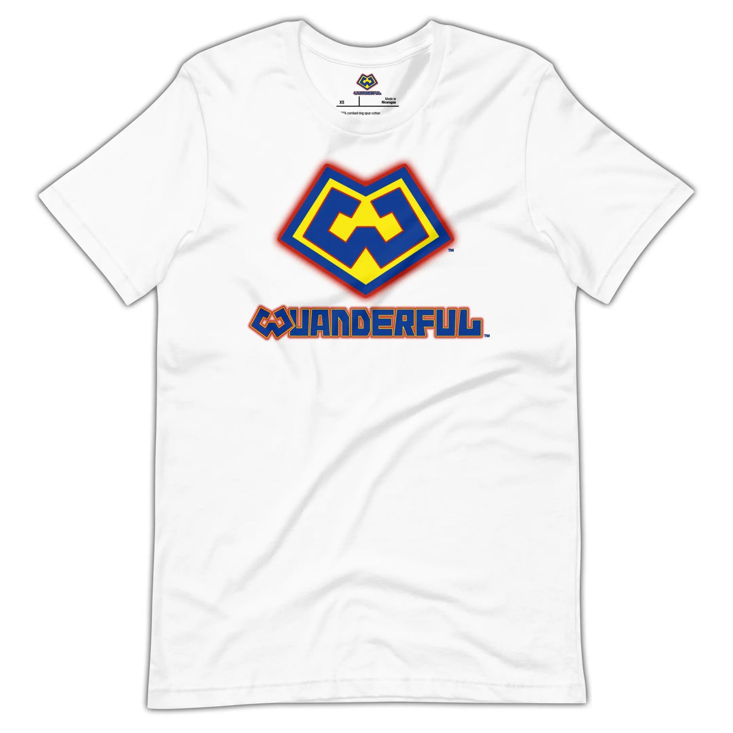 Playera blanco con logotipo colorido de Wuanderful Locos, edición limitada