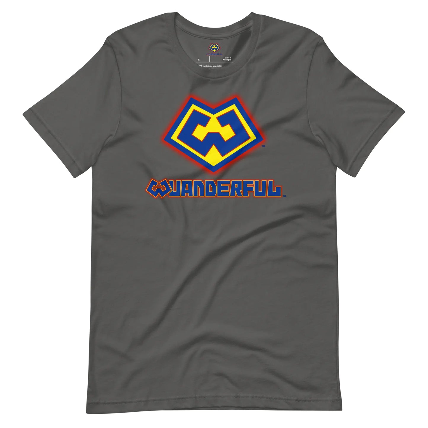 Playera gris con logotipo colorido de Wuanderful Locos, edición limitada