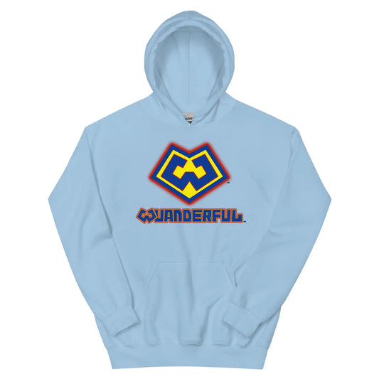 Sudadera azul claro con logotipo Wuanderful Locos, edición limitada