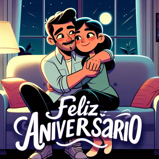 Tarjeta Animada de Aniversario Divertida para Parejas - ToonyVision México en Español