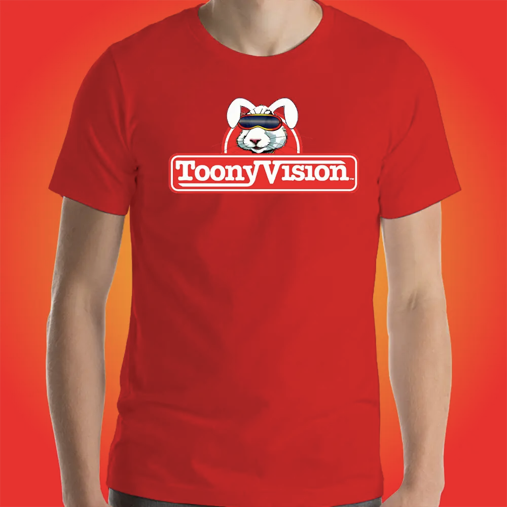 Camiseta roja oficial ToonyVision Clásica de Creador para hombre.