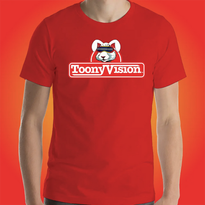 Camiseta roja oficial ToonyVision Clásica de Creador para hombre.