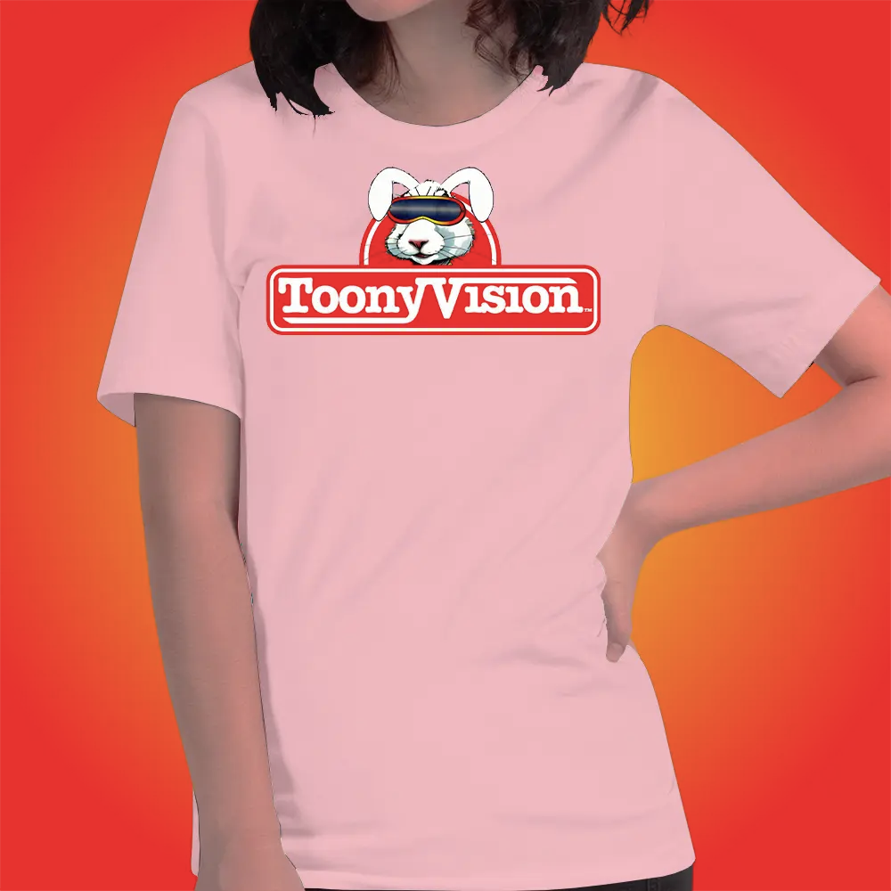 Camiseta rosa entallada para mujer, ToonyVision, diseño Creadora para artistas y animadoras.