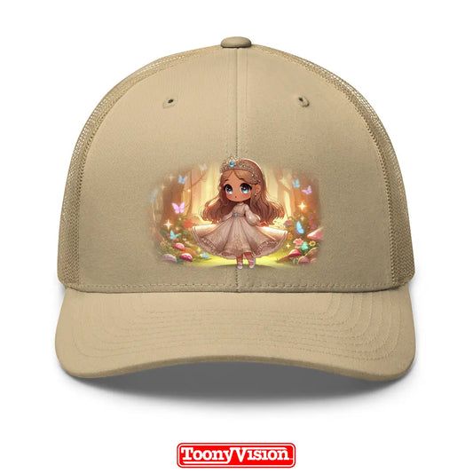 ToonyVision gorra superhéroe para niña con personaje cartoon desde foto y diseño impreso al frente estilo merch