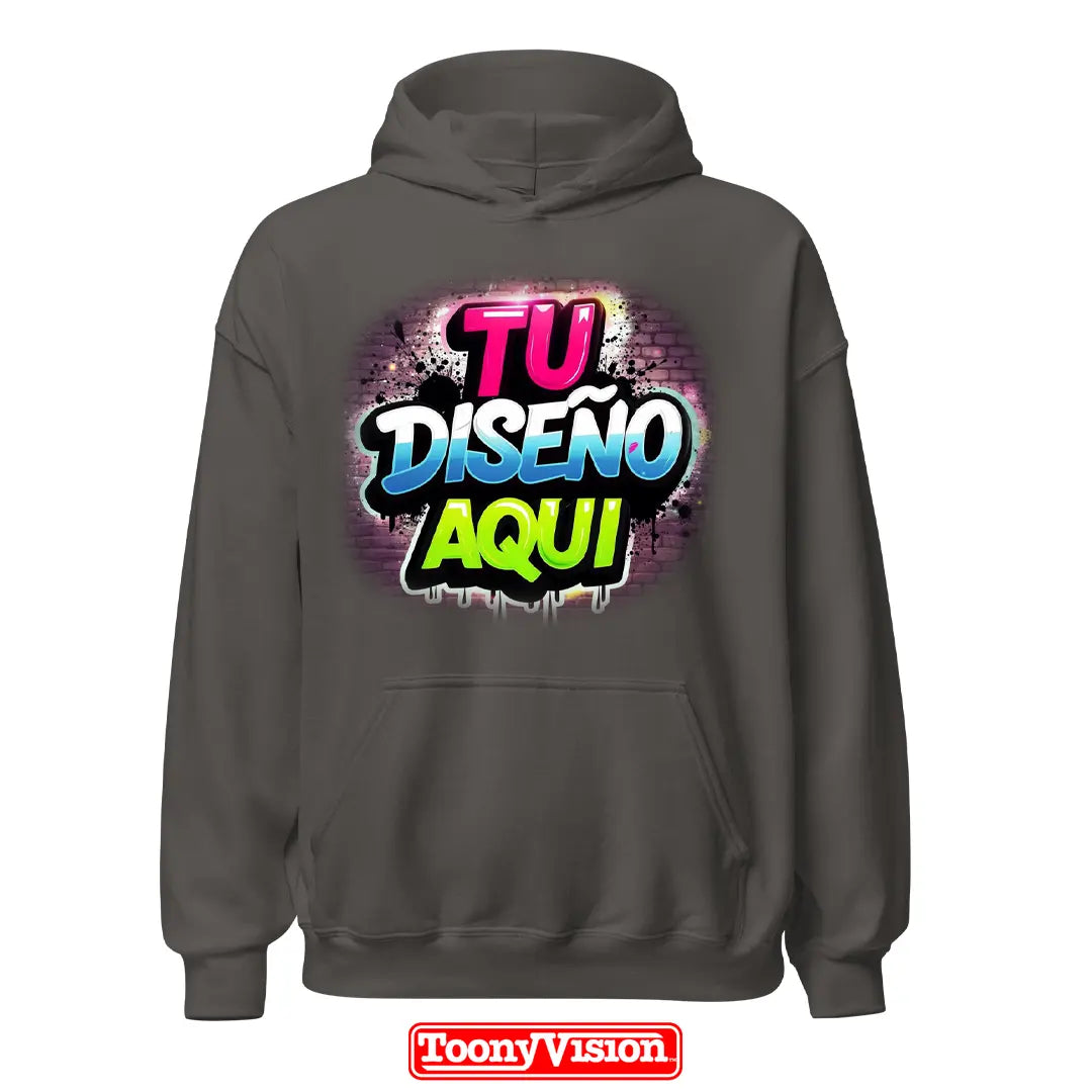 ToonyVision hoodie hombre con tu propio diseño impreso en heat transfer o DTF