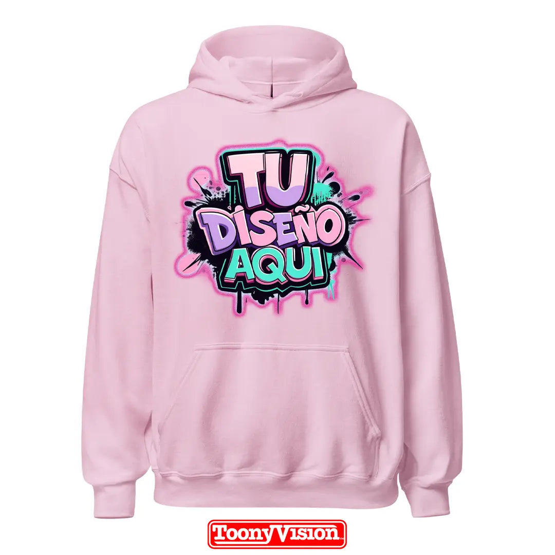 ToonyVision hoodie mujer con tu propio diseño impreso en heat transfer o DTF
