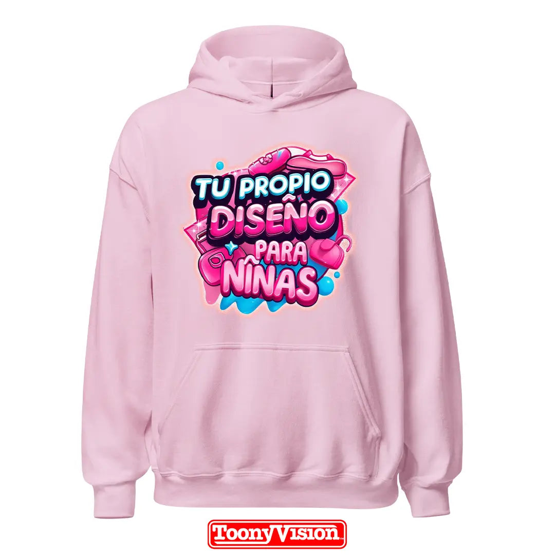 ToonyVision hoodie niña heat transfer con su propio diseño o foto impresa