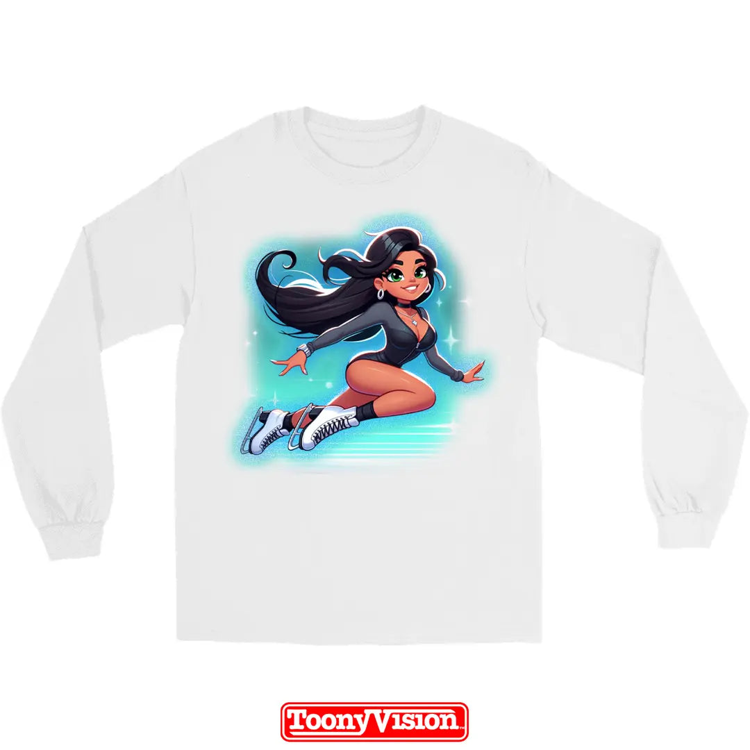 ToonyVision manga larga mujer superhéroe con caricatura desde foto y personaje completo con pose outfit y gráfico tipo merch
