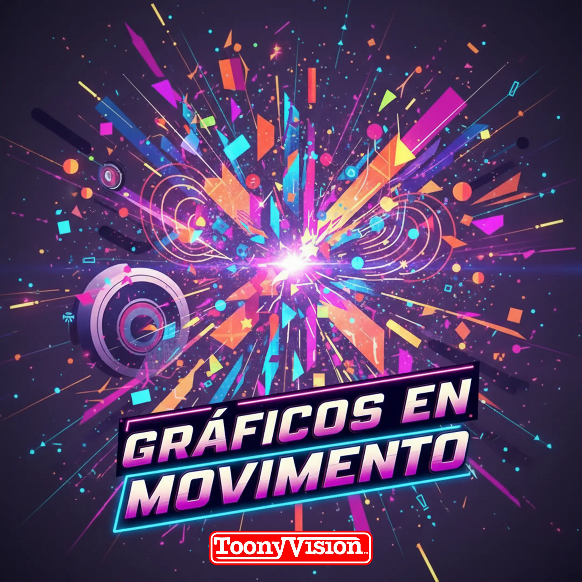 ToonyVision video motion graphics 15 segundos con texto animado tipografía cinética VFX y entrega 1080p HD