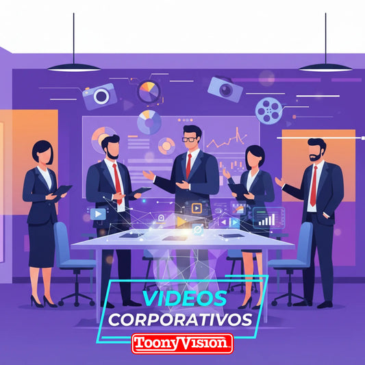 Paquete ToonyVision de video corporativo animado con duración 30 segundos 1 minuto 2 minutos o 3 minutos para capacitación onboarding presentaciones y LinkedIn