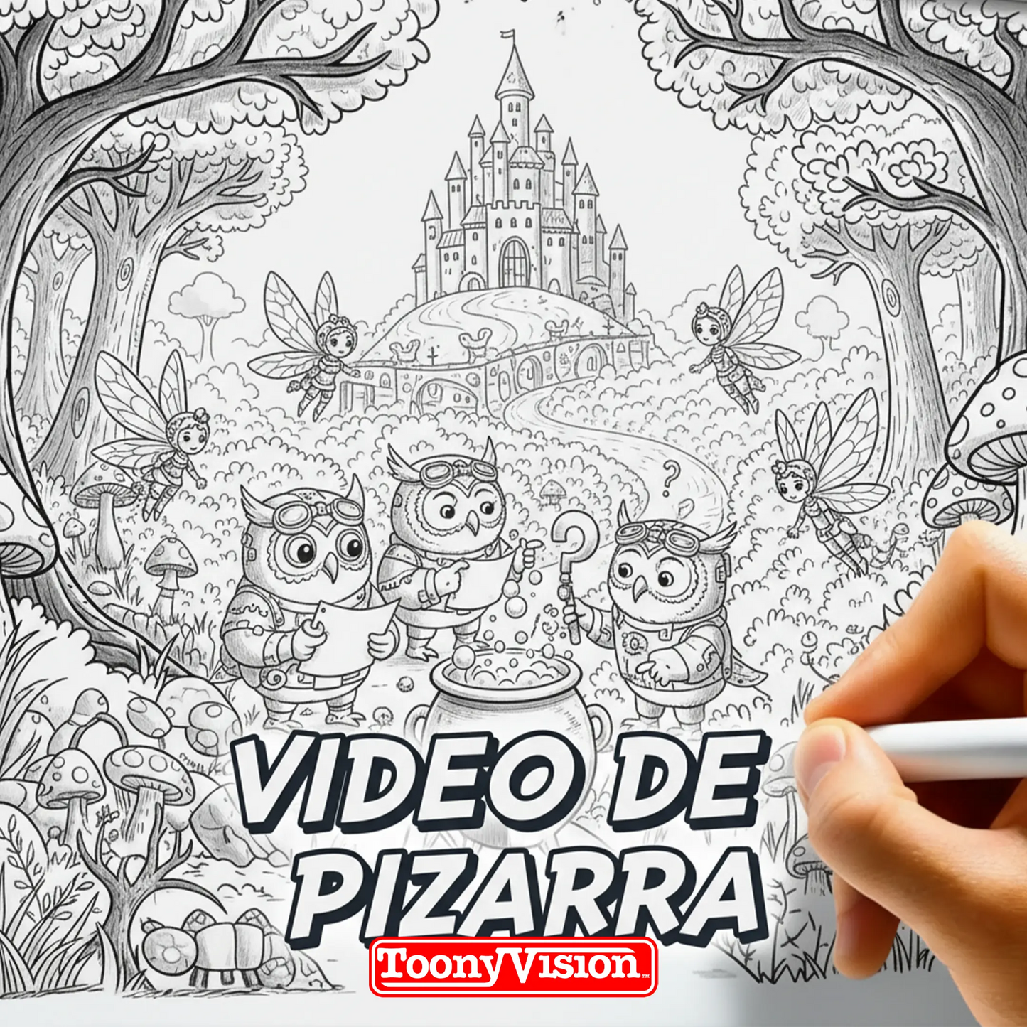 ToonyVision paquete video whiteboard elige 30 segundos a 3 minutos estilo pizarra dibujado a mano