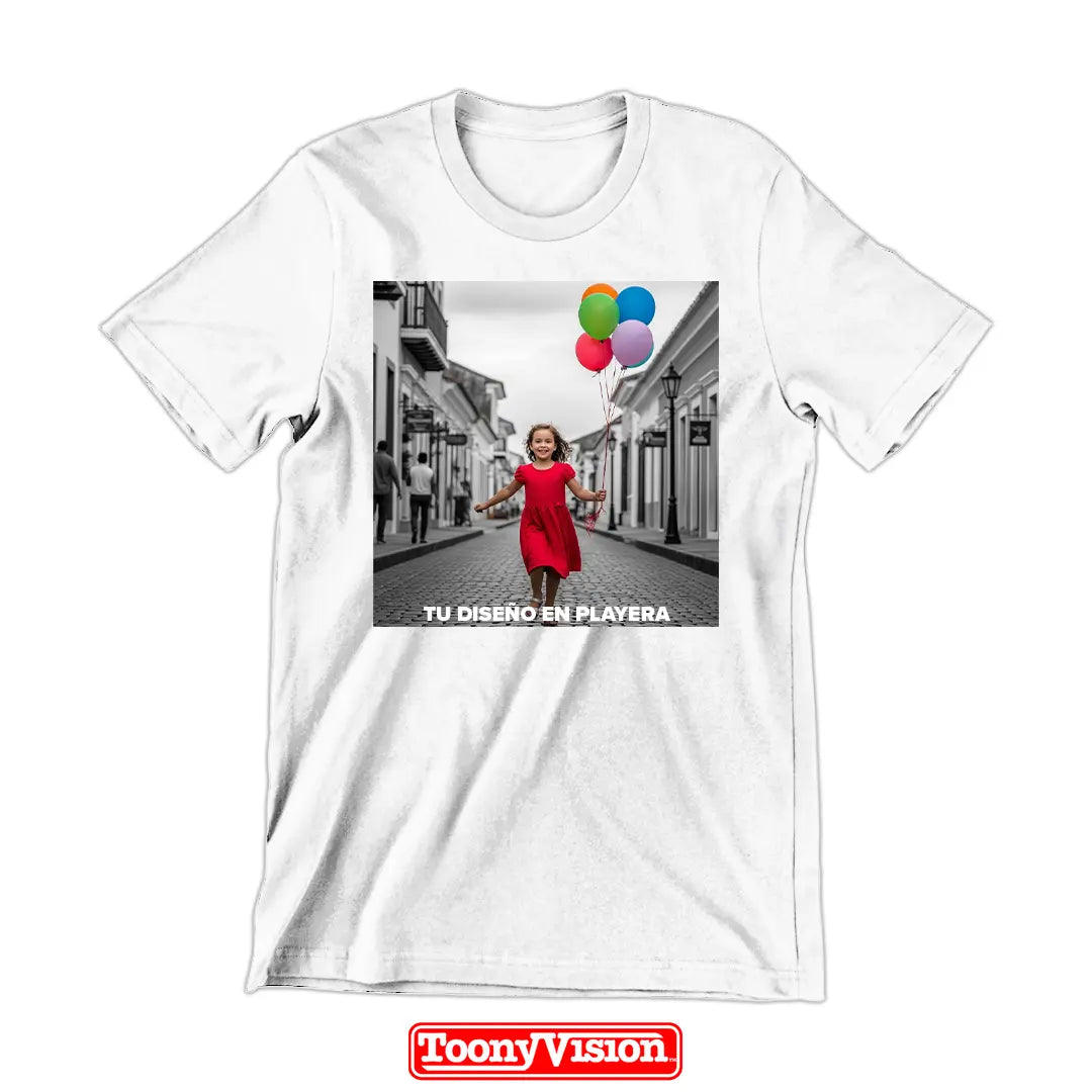ToonyVision playera hombre DTF con tu propio diseño arte o foto impresa