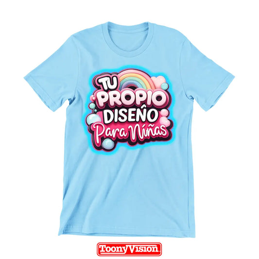 ToonyVision playera niña con su diseño impreso en heat transfer o DTF