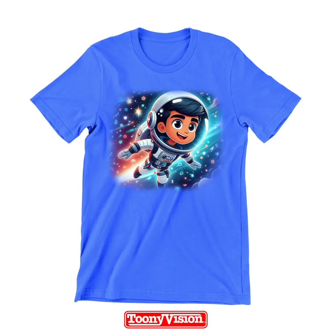 ToonyVision playera niño superhéroe con caricatura desde foto y personaje completo de cuerpo entero con pose y outfit