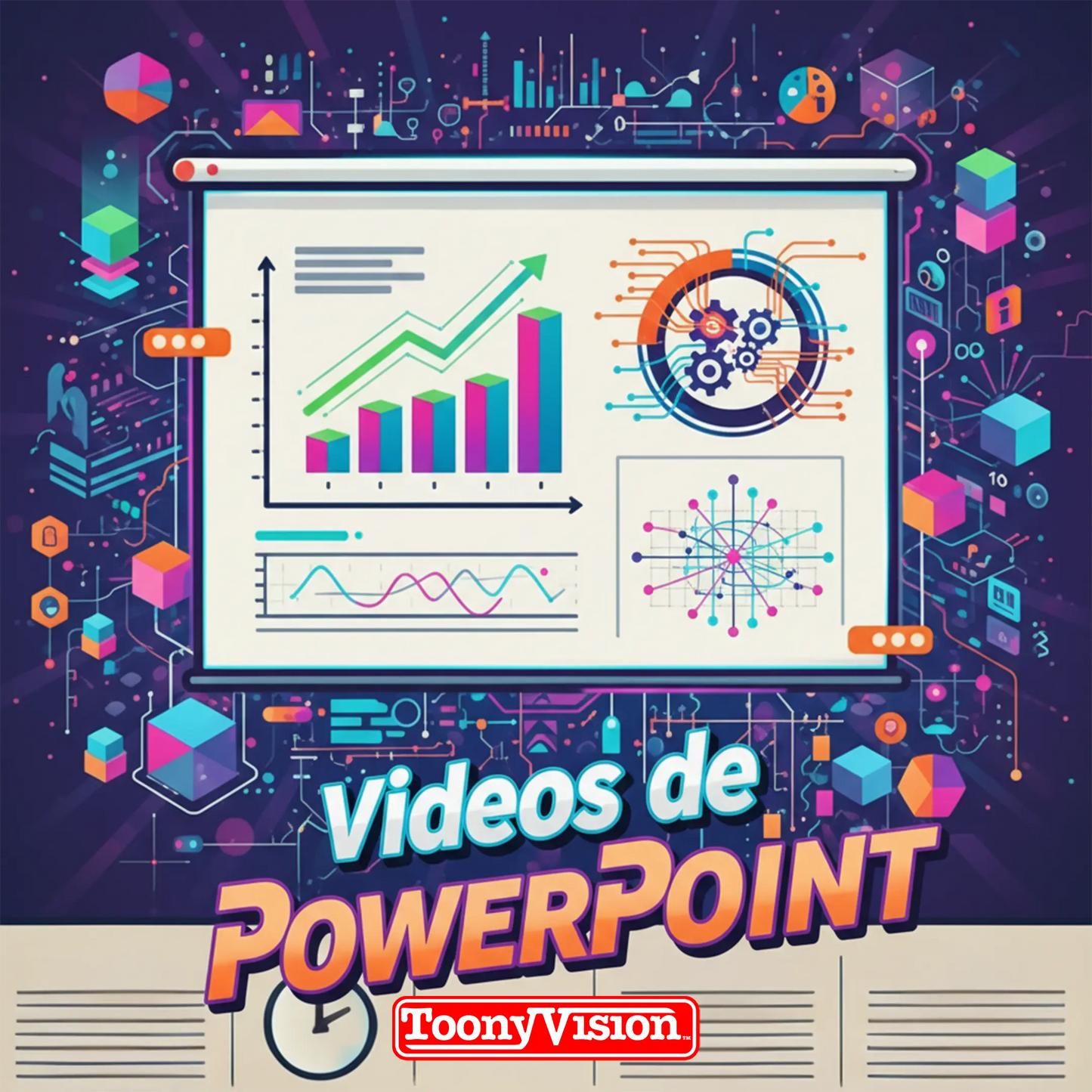 ToonyVision depósito starter para PowerPoint a video: presentación animada con motion graphics, pitch deck en video, ventas y capacitación
