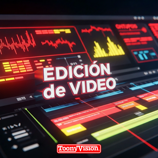 ToonyVision estudio paquete de edición de video elige 30s 1min 2min 3min con captions, color grading, audio pro, branding, miniatura y opción 4K