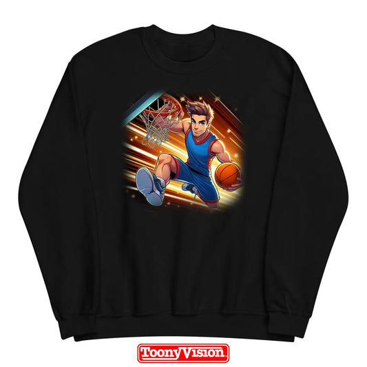 ToonyVision sudadera hombre cuello redondo de cumpleaños o fiesta con caricatura desde foto y fondo temático limpio estilo merch