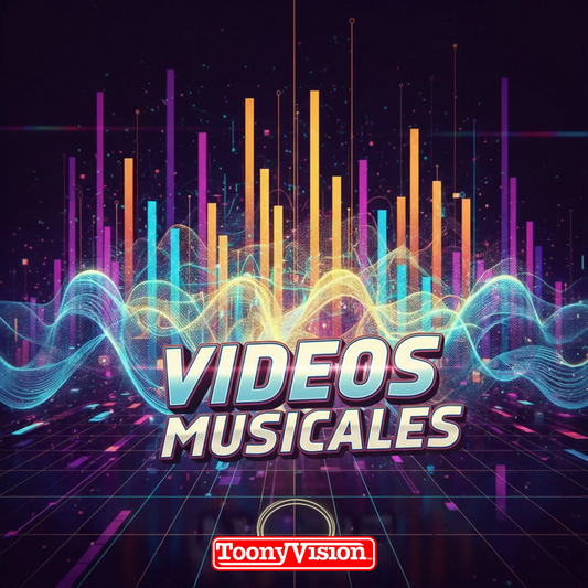 ToonyVision visualizer musical 15s con video animado beat-sync en loop, motion graphics, VFX y entrega 1080p para lanzamiento